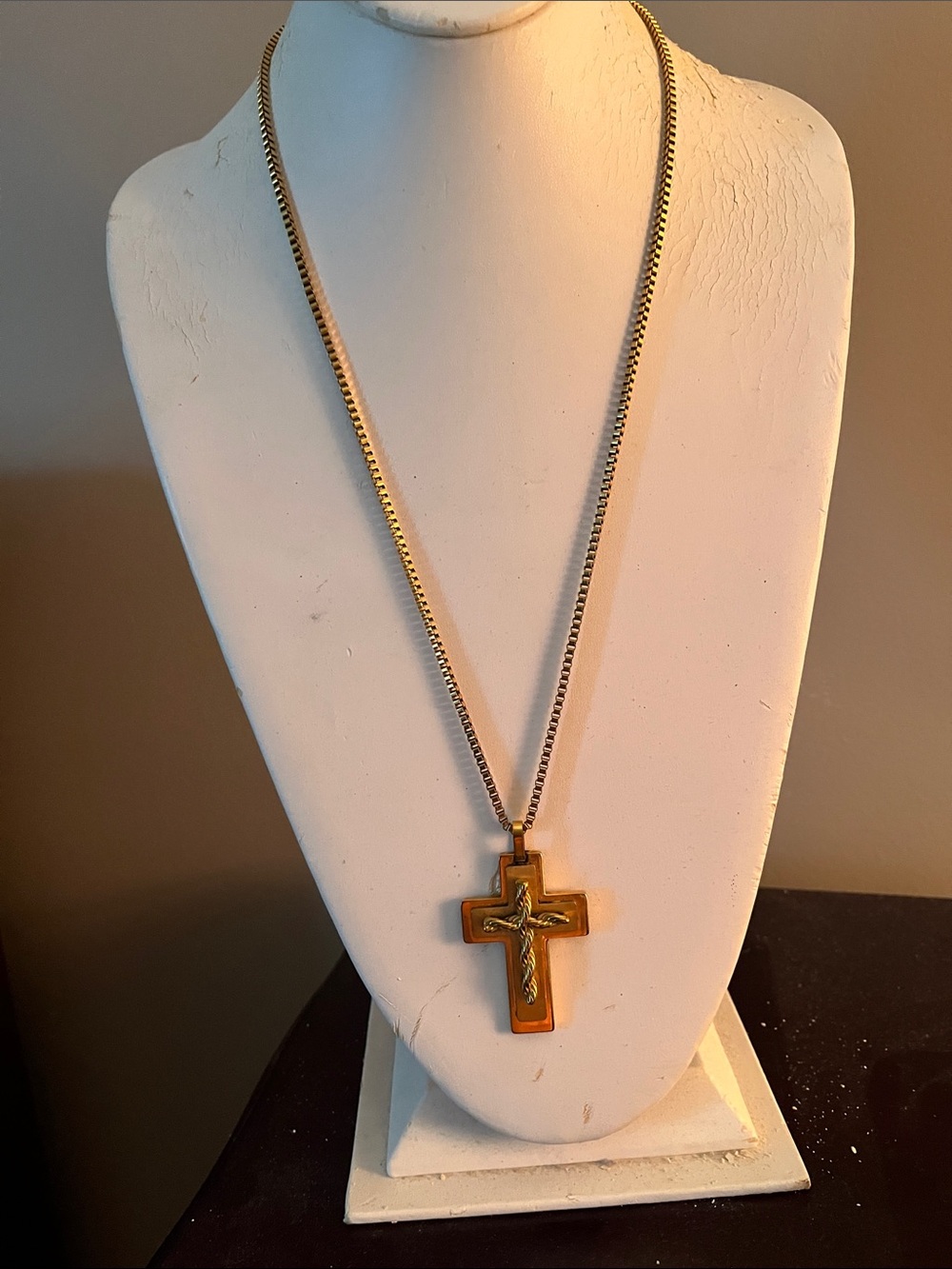 Gold Cross Pendant Necklace - Women/Men Jewelry
